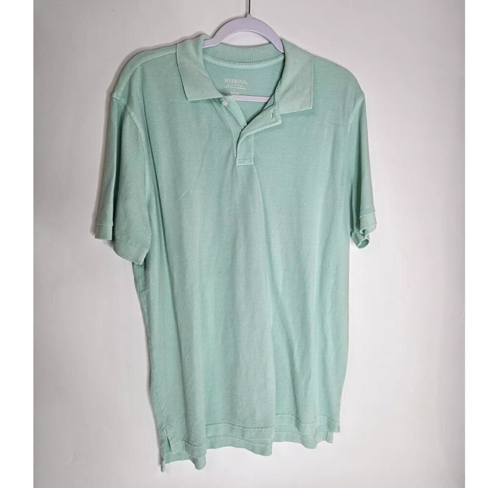 Merona The Ultimate Polo Men's Polo Shirt Blue LARGE